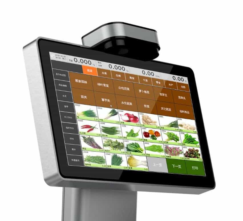 Barcode-scanner met touchscreen voor retail en horeca, snelle productrapportage en voorraadbeheer, ontworpen door Elips Solutions.
