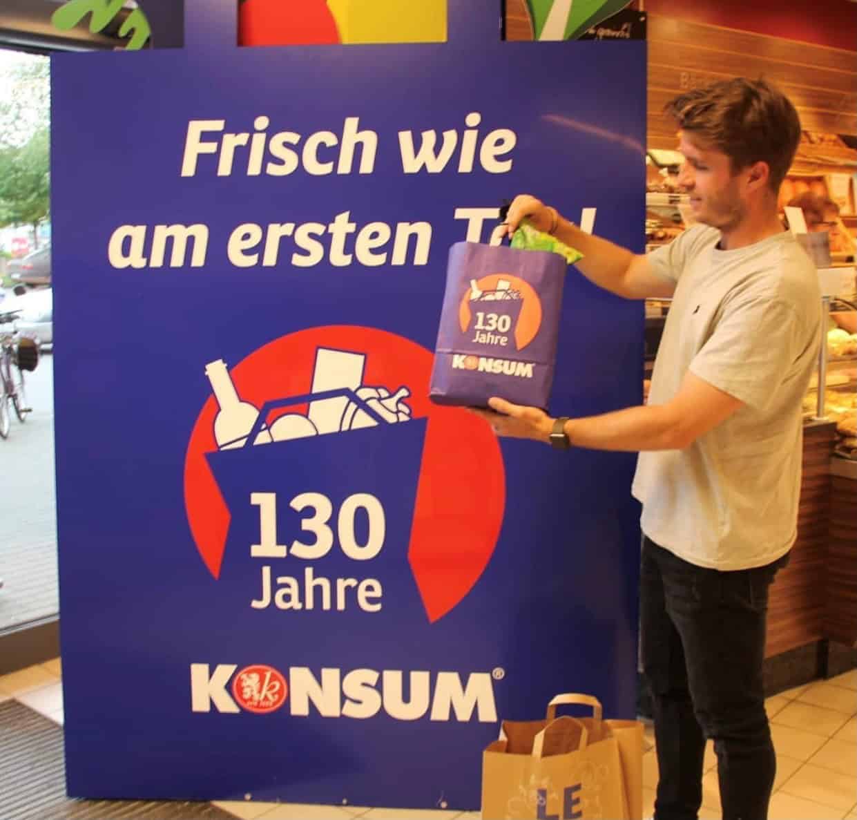 130 Jahre Jubiläum bei KONSUM - Feierlichkeiten und Marketing Aktionen.